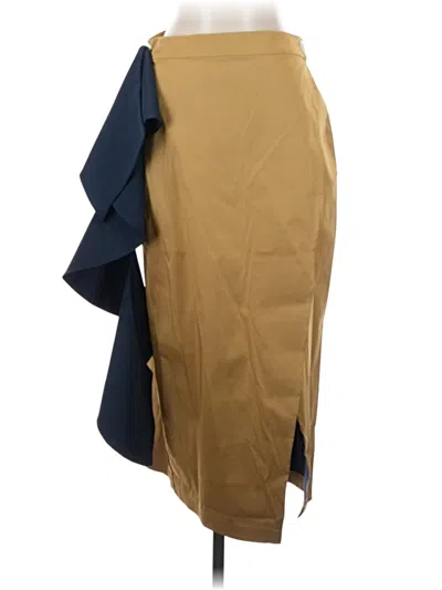 Pre-owned Assorted Brands Formal Skirt In Tan