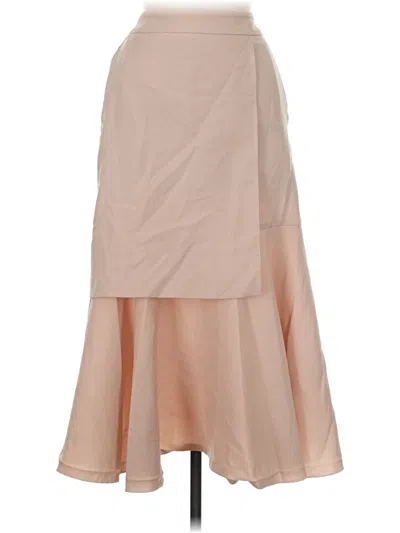 Pre-owned Assorted Brands Formal Skirt In Tan