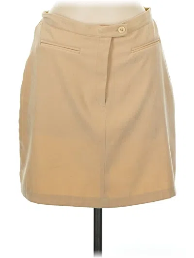 Pre-owned Assorted Brands Formal Skirt In Tan