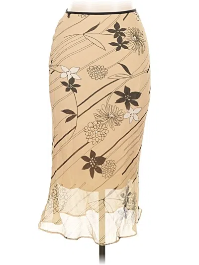 Pre-owned Assorted Brands Formal Skirt In Tan