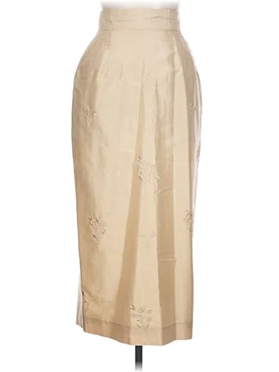 Pre-owned Assorted Brands Formal Skirt In Tan