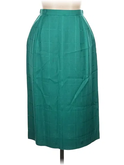 Pre-owned Assorted Brands Formal Skirt In Teal