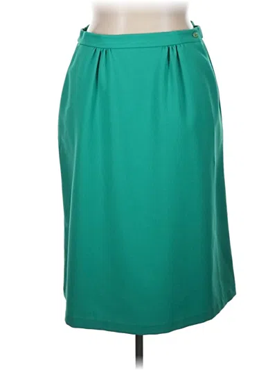 Pre-owned Assorted Brands Formal Skirt In Teal