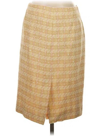 Pre-owned Assorted Brands Formal Skirt In Yellow