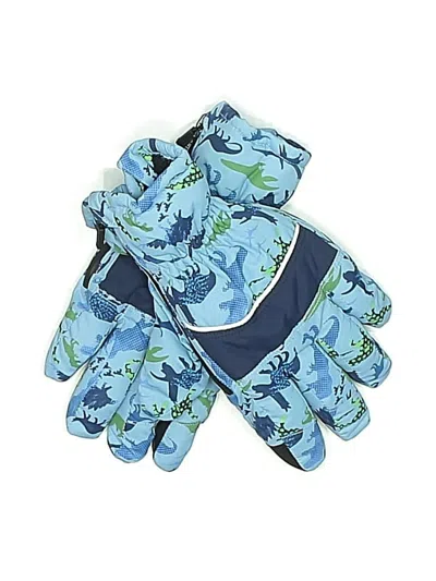 Pre-owned Assorted Brands Gloves In Blue