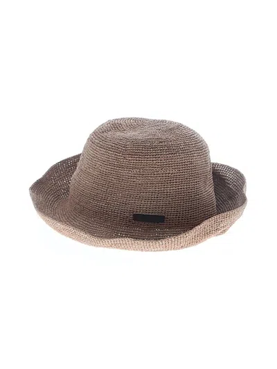 Pre-owned Assorted Brands Hat In Brown