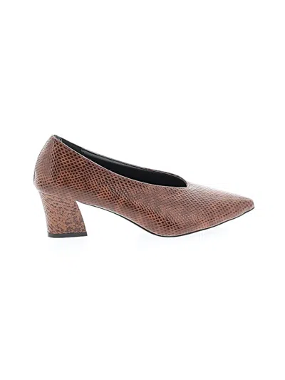Pre-owned Assorted Brands Heels In Brown