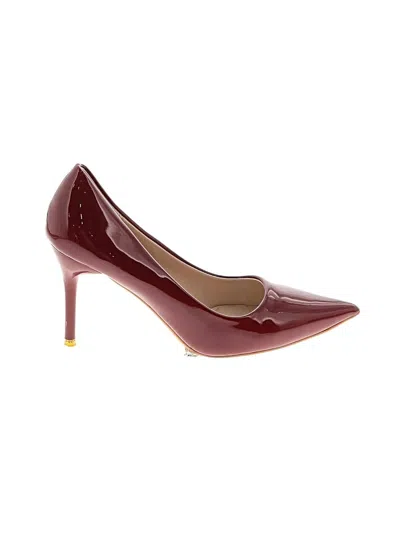 Pre-owned Assorted Brands Heels In Burgundy