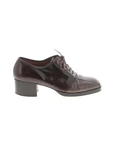 Pre-owned Assorted Brands Heels In Burgundy