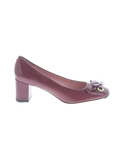 Pre-owned Assorted Brands Heels In Burgundy