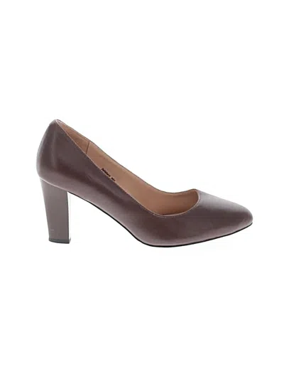 Pre-owned Assorted Brands Heels In Burgundy