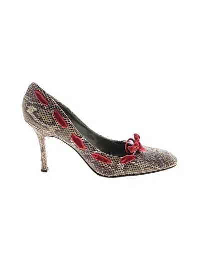Pre-owned Assorted Brands Heels In Gray