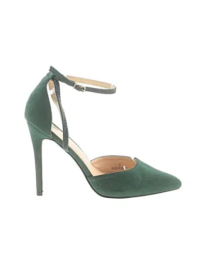 Pre-owned Assorted Brands Heels In Green