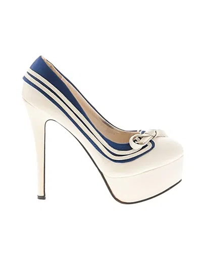 Pre-owned Assorted Brands Heels In Ivory