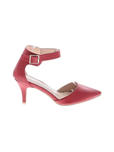 Pre-owned Assorted Brands Heels In Red