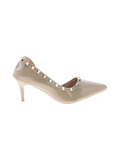 Pre-owned Assorted Brands Heels In Tan