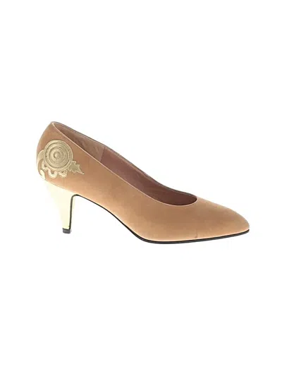 Pre-owned Assorted Brands Heels In Tan