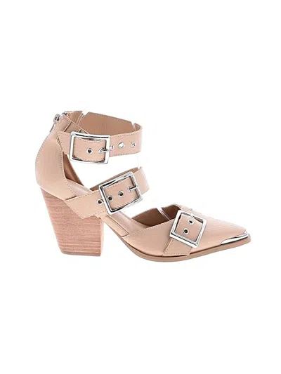 Pre-owned Assorted Brands Heels In Tan