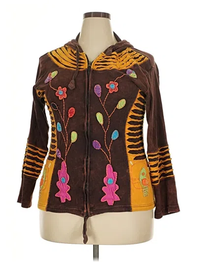 Pre-owned Assorted Brands Jacket In Brown