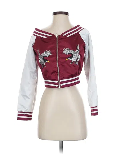 Pre-owned Assorted Brands Jacket In Burgundy