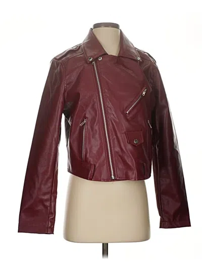 Pre-owned Assorted Brands Jacket In Burgundy