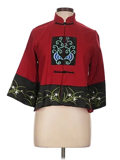 Pre-owned Assorted Brands Jacket In Burgundy