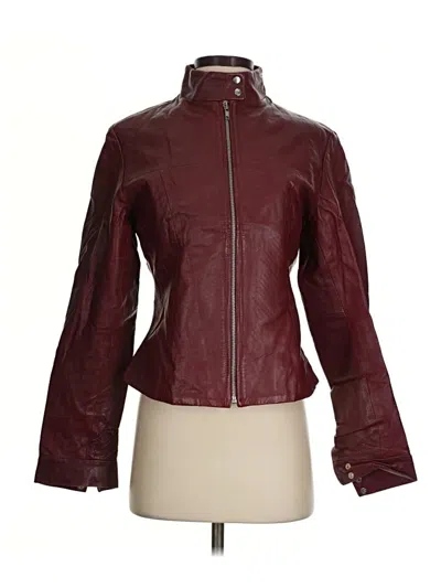 Pre-owned Assorted Brands Jacket In Burgundy