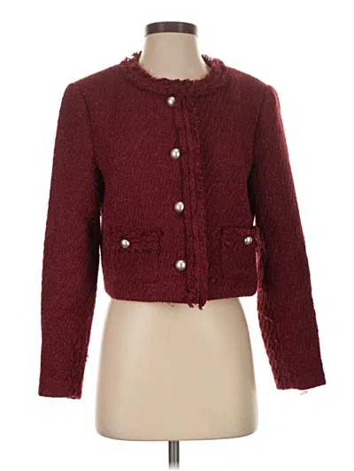 Pre-owned Assorted Brands Jacket In Burgundy