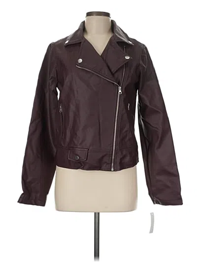 Pre-owned Assorted Brands Jacket In Burgundy