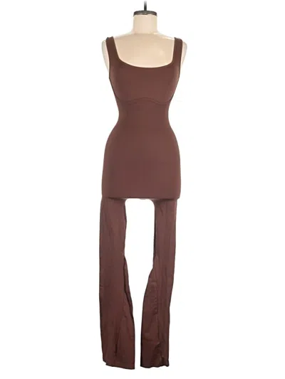 Pre-owned Assorted Brands Jumpsuit In Brown