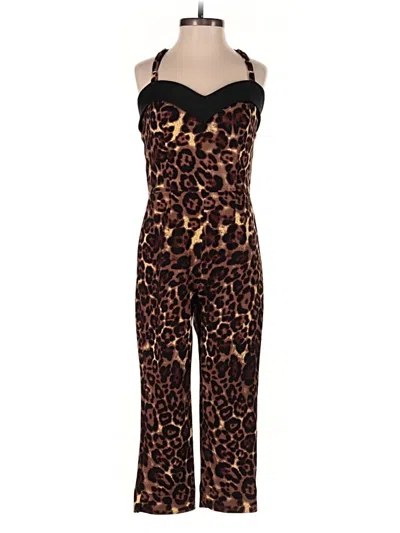 Pre-owned Assorted Brands Jumpsuit In Brown