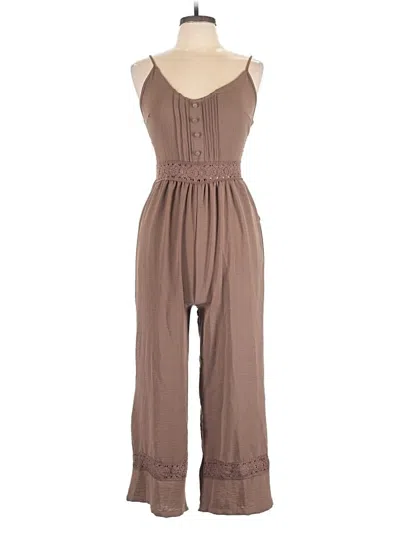Pre-owned Assorted Brands Jumpsuit In Brown