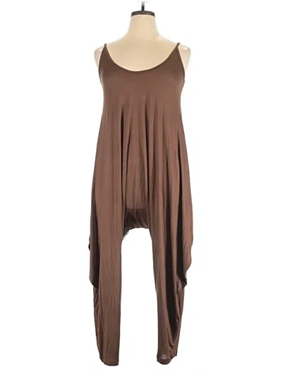 Pre-owned Assorted Brands Jumpsuit In Brown