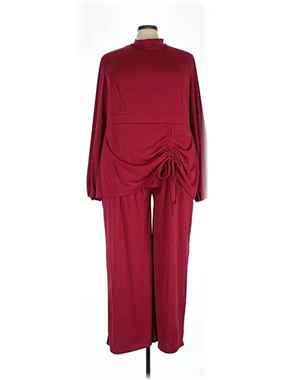 Pre-owned Assorted Brands Jumpsuit In Burgundy