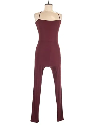 Pre-owned Assorted Brands Jumpsuit In Burgundy