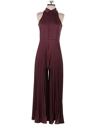 Pre-owned Assorted Brands Jumpsuit In Burgundy