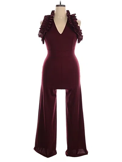 Pre-owned Assorted Brands Jumpsuit In Burgundy