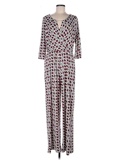 Pre-owned Assorted Brands Jumpsuit In Burgundy