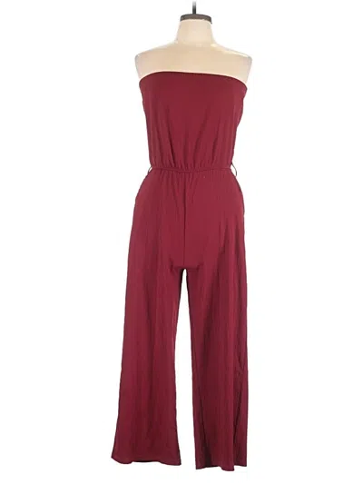 Pre-owned Assorted Brands Jumpsuit In Burgundy