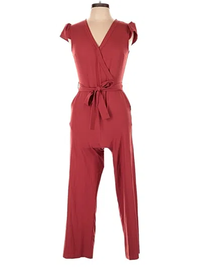 Pre-owned Assorted Brands Jumpsuit In Burgundy