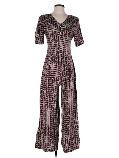 Pre-owned Assorted Brands Jumpsuit In Burgundy