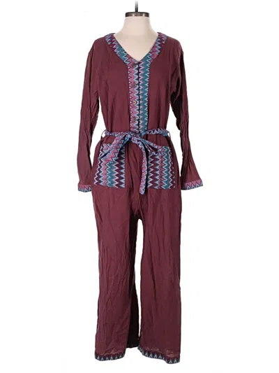 Pre-owned Assorted Brands Jumpsuit In Burgundy