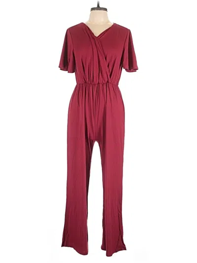 Assorted Brands Jumpsuit In Burgundy