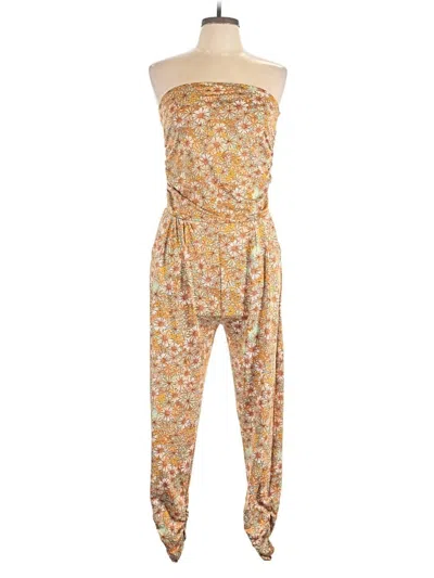 Pre-owned Assorted Brands Jumpsuit In Gold
