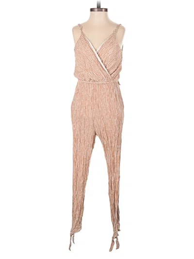 Pre-owned Assorted Brands Jumpsuit In Tan