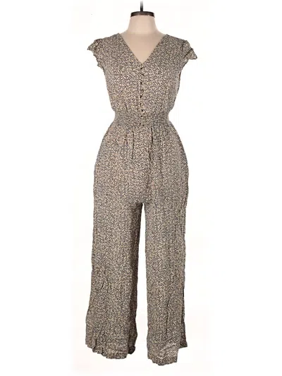 Pre-owned Assorted Brands Jumpsuit In Tan