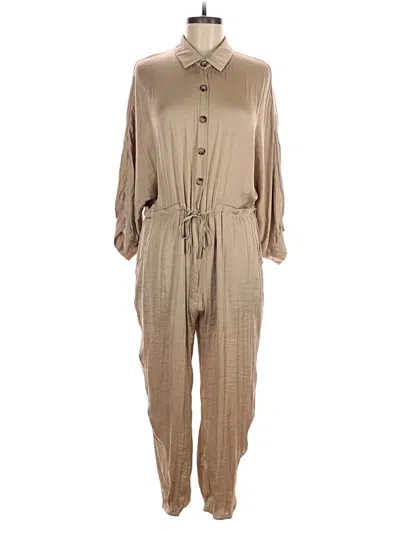 Pre-owned Assorted Brands Jumpsuit In Tan