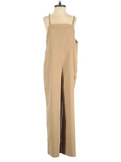 Pre-owned Assorted Brands Jumpsuit In Tan