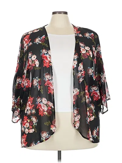 Pre-owned Assorted Brands Kimono In Black