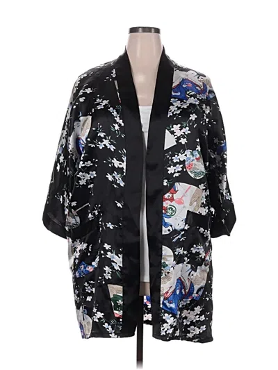 Pre-owned Assorted Brands Kimono In Black
